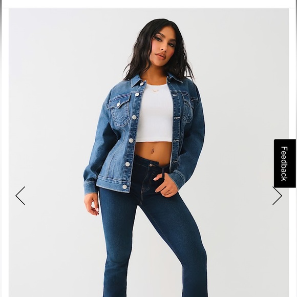 TRUE RELIGION OVERSIZED DENIM JACKET - Picture 7 of 13